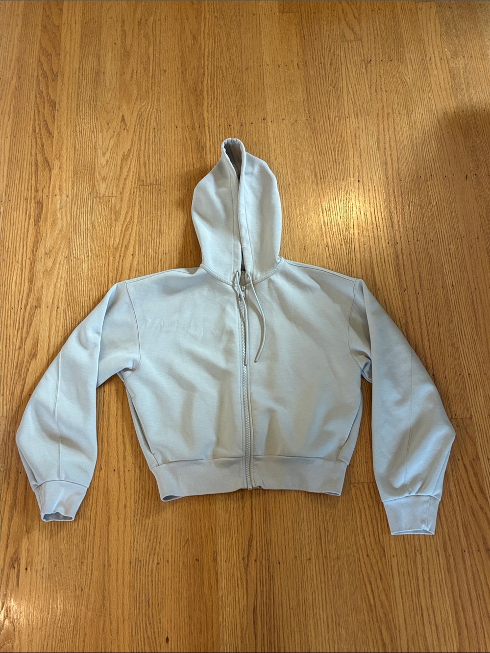 Uniqlo Light Gray Kids Full-Zip Hoodie